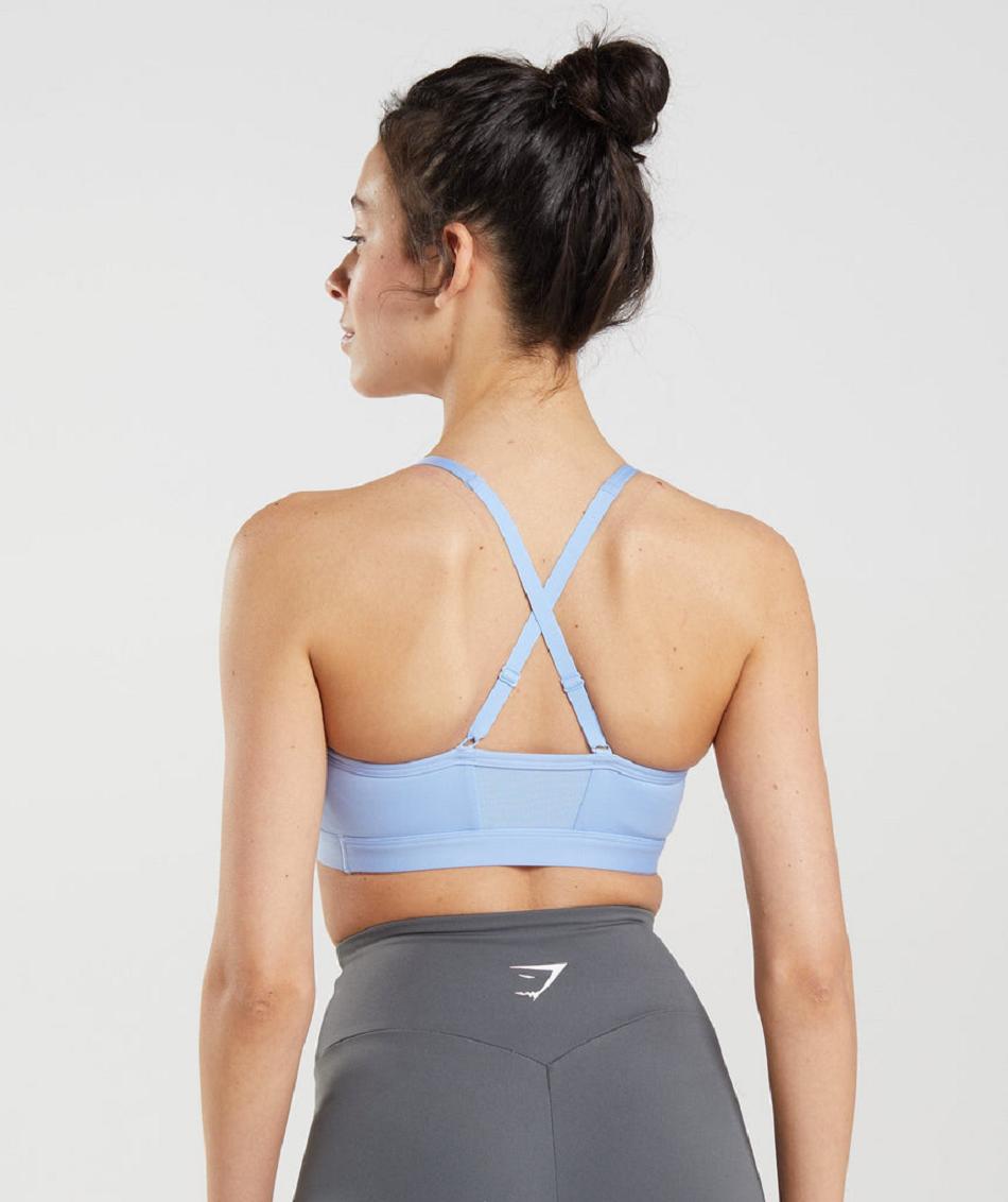 Gymshark Ruched Ženske Sportski Grudnjak Plave | HR 3400ILH